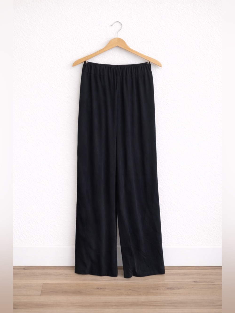Nine West Black Wide Leg Crop Pants High Rise Flowy Pull On Size XS